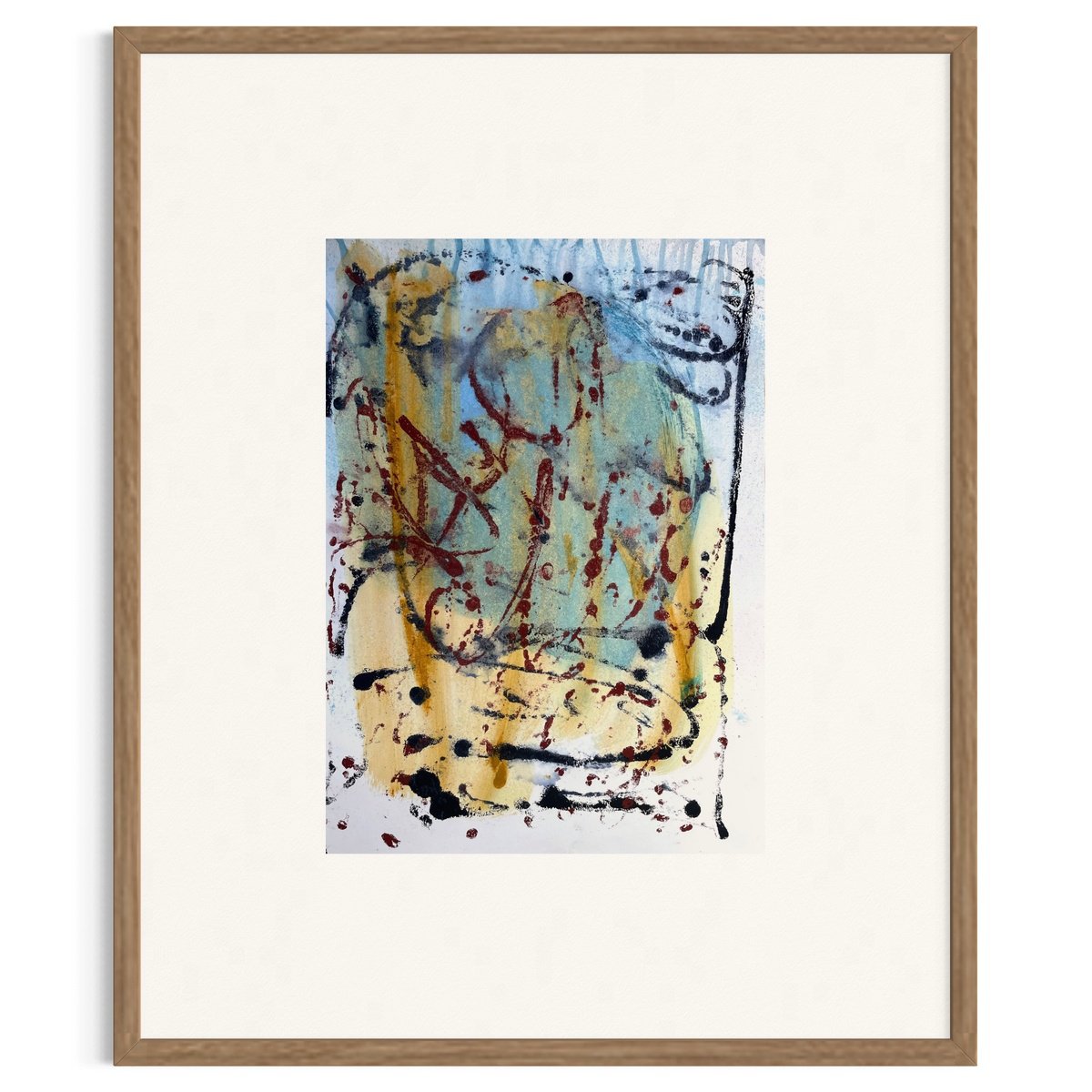 Abstract Oil Painting By Evgenia Makarova, 12 X 17, Abstract Composition ?182, Original Artwork