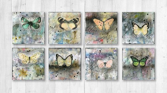 Butterfly Prayers 2 - Mixed media abstract art by Kathy Morton Stanion