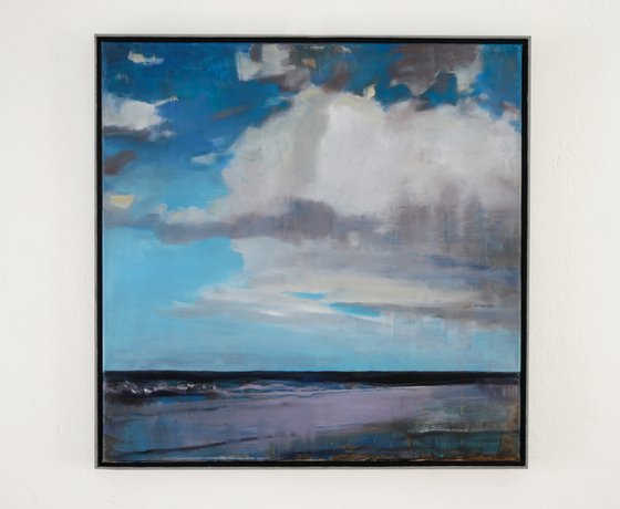 Huge cloud on the ocean 30x30 inch 76x76cm by Bo Kravchenko