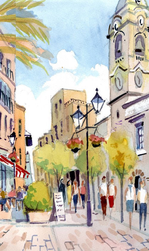 Gibraltar, Main St. St Marys Cathedral. by Peter Day
