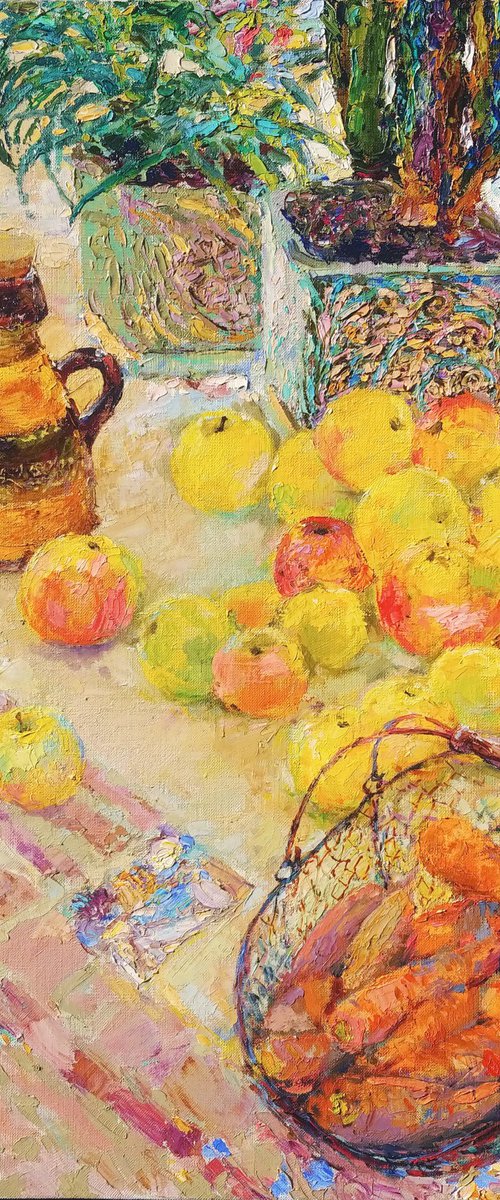 Mosaic of sunlight in autumn apples by Svitlana Gunchenko