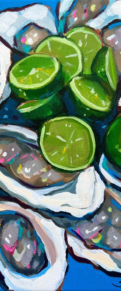 Still Life with Oysters and Limes by Victoria Sukhasyan
