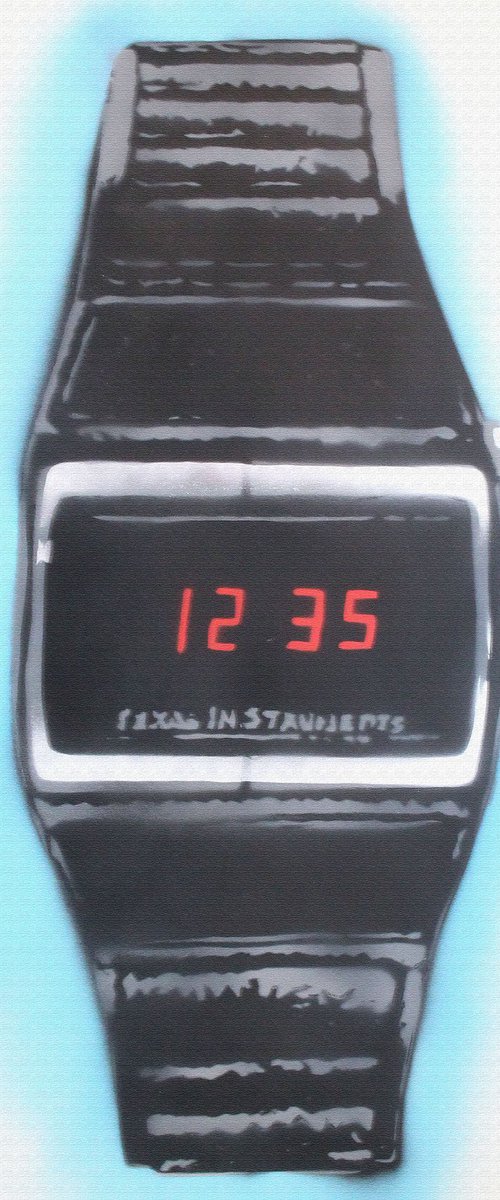 Cheap digital watch by Texas Instruments (On an Urbox) by Juan Sly