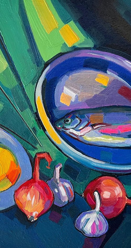 Still life with fish by Tigran Avetyan