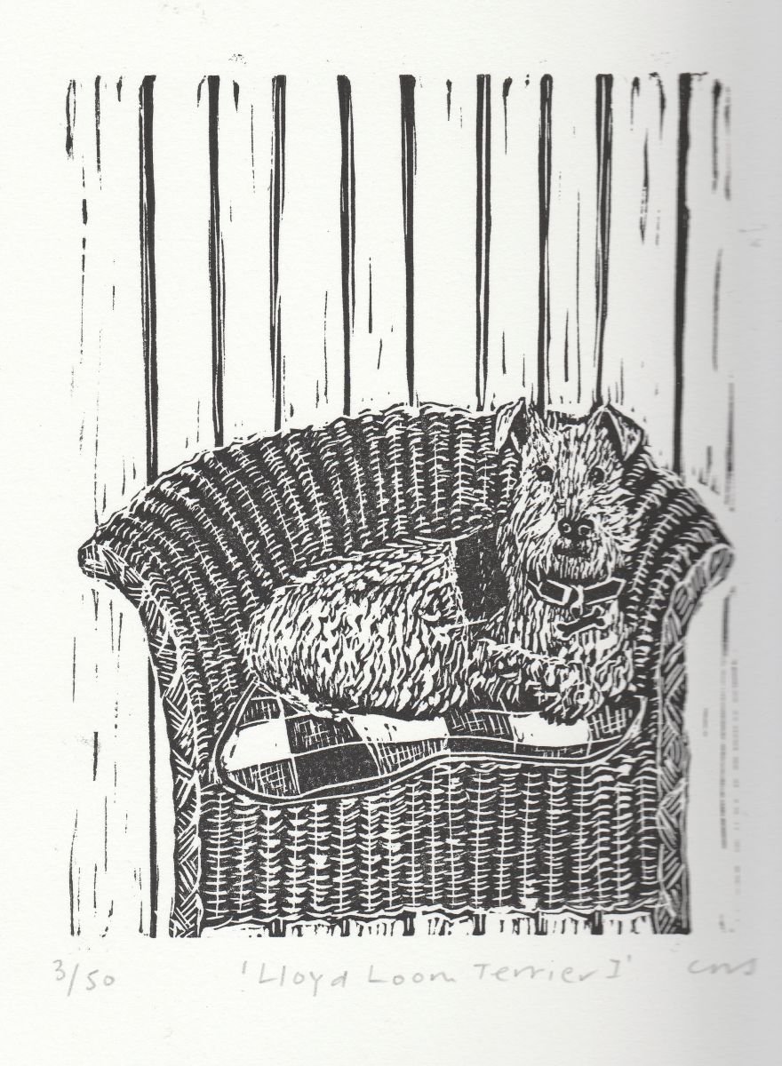Lloyd Loom Terrier I by Caroline Nuttall-Smith