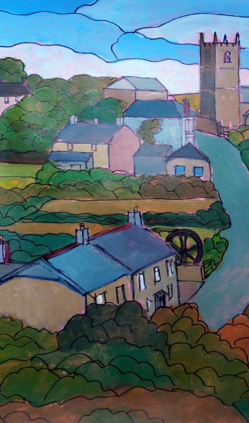 Zennor church town by Tim Treagust