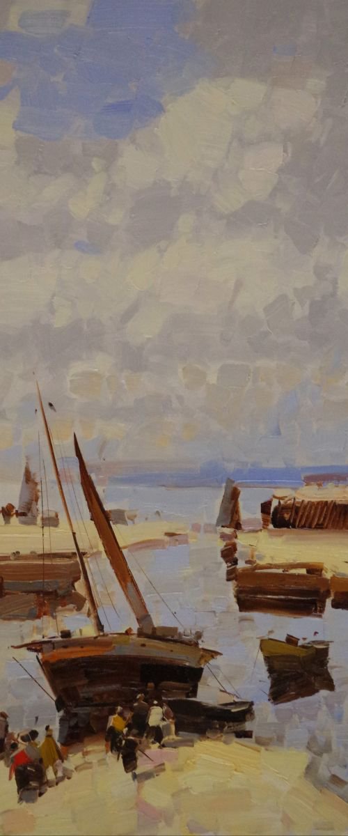 Seashore  Original oil painting  Handmade artwork One of a kind by Vahe Yeremyan