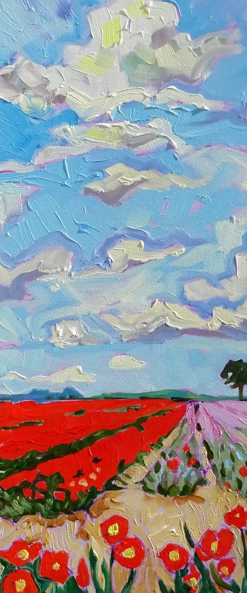 April Tulips - Lincolnshire Landscape by Mary Kemp