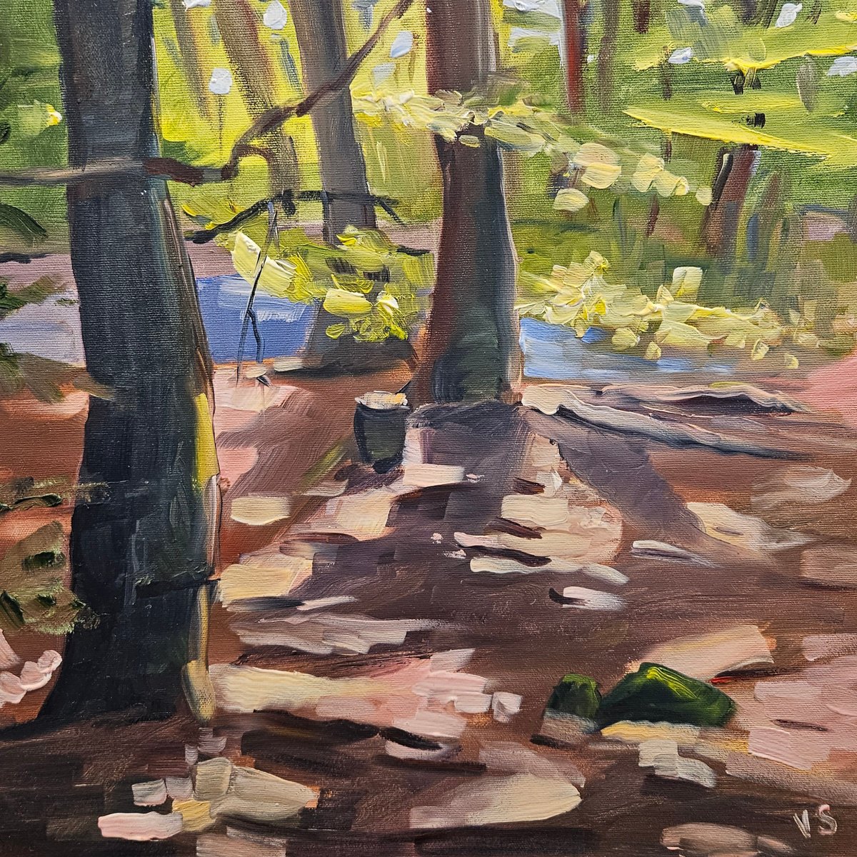Sunny Forest By Vera Stein, 20 X 20, Artwork For Sale On Artfinder