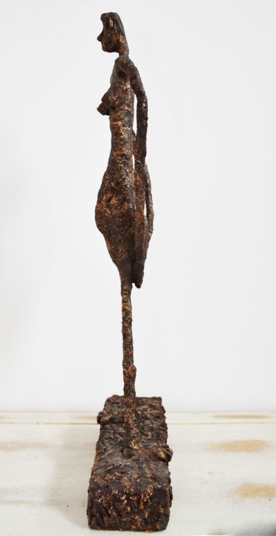 "I Don't Know If I Am Coming Or Going!" Giacometti inspired sculpture