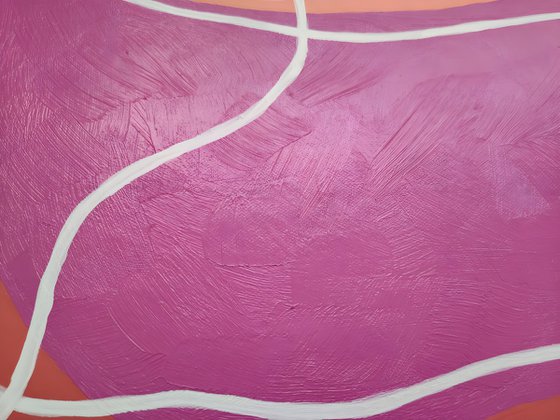 Zen Minimalism.Balance of Pink,Peach,Purple