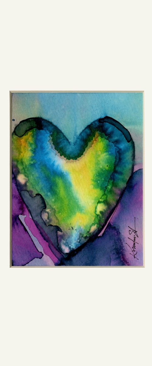 Eternal Heart 970 - Watercolor Heart Painting by Kathy Morton Stanion by Kathy Morton Stanion
