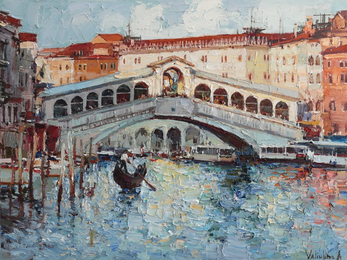 Rialto Bridge in Venice by Anastasiia Valiulina