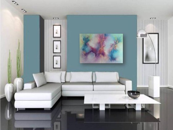 Sweet Spring  (Large Diptych Oil Painting - 100cms X 70cms)
