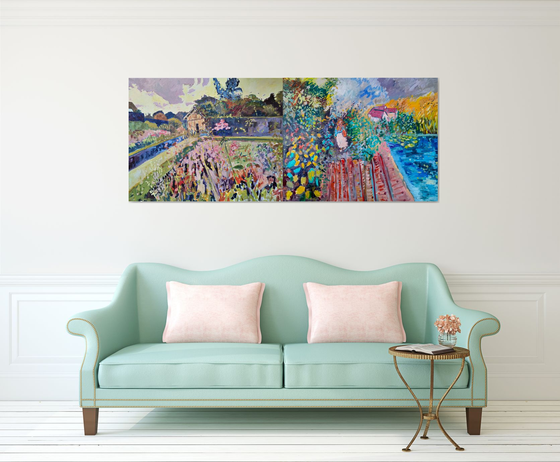 Harmony of the Normandy Countryside Diptych