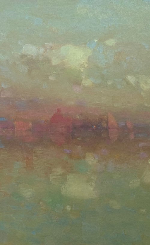 Sunset, Original oil painting, Handmade artwork, One of a kind by Vahe Yeremyan
