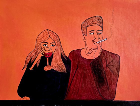 Couple in the bar