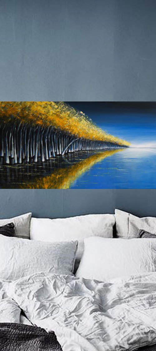 Autumn's Reflection V - Water and Trees  Series by Danijela Dan