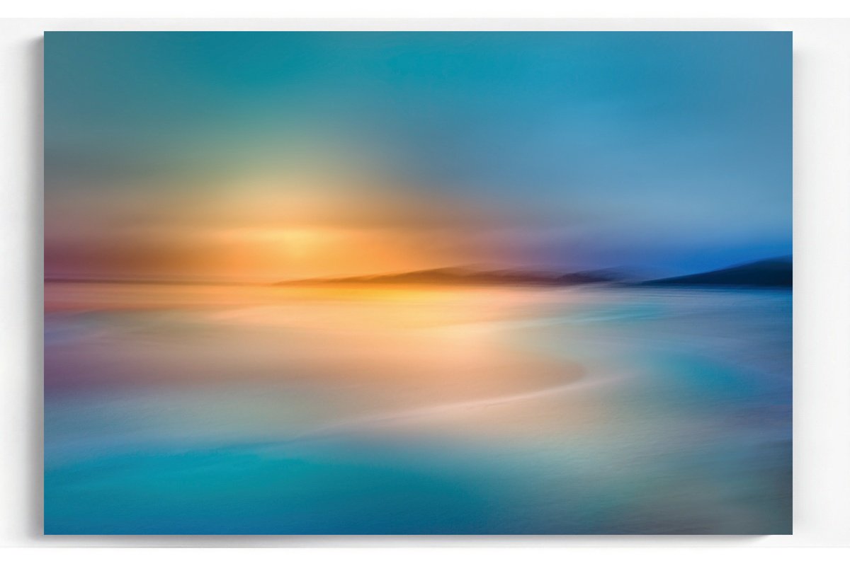 Abstract Landscape Photograph By Lynne Douglas, 52 X 36", Watching The Sun Go Down, Original Artwork