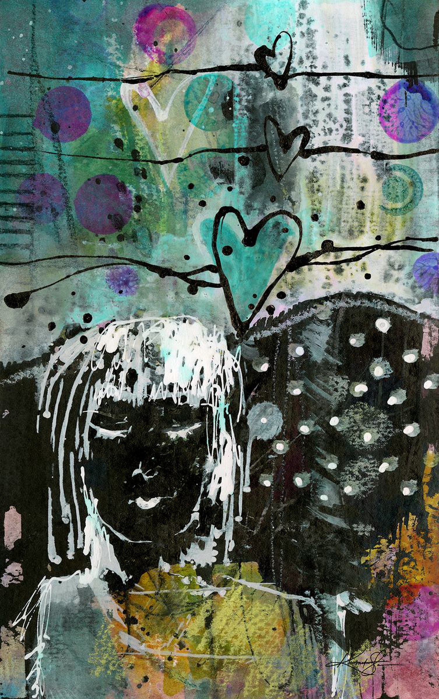 Wish Abstract Mixed Media Painting By Kathy Mo Artfinder