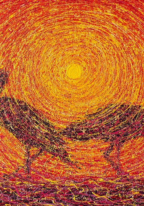 Birds and Sunset by Tina Shyfruk