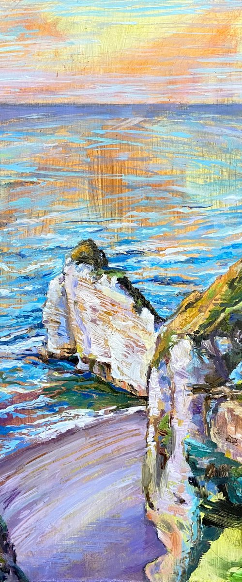 White chalk cliffs of Seine-Maritime by Elvira Sesenina