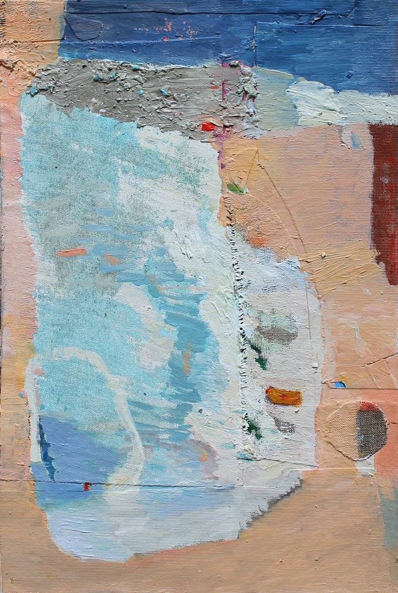 Organic Abstract Oil Painting By Sergiy Dekalyuk, 11 X 16", Sea, Original Artwork