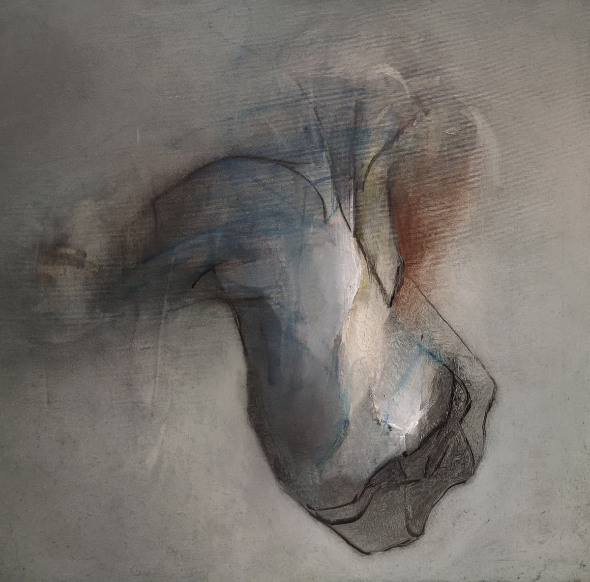 Abstract Portrait Oil Painting By Mladen Ilic, 24 X 24", Jah, Original Artwork