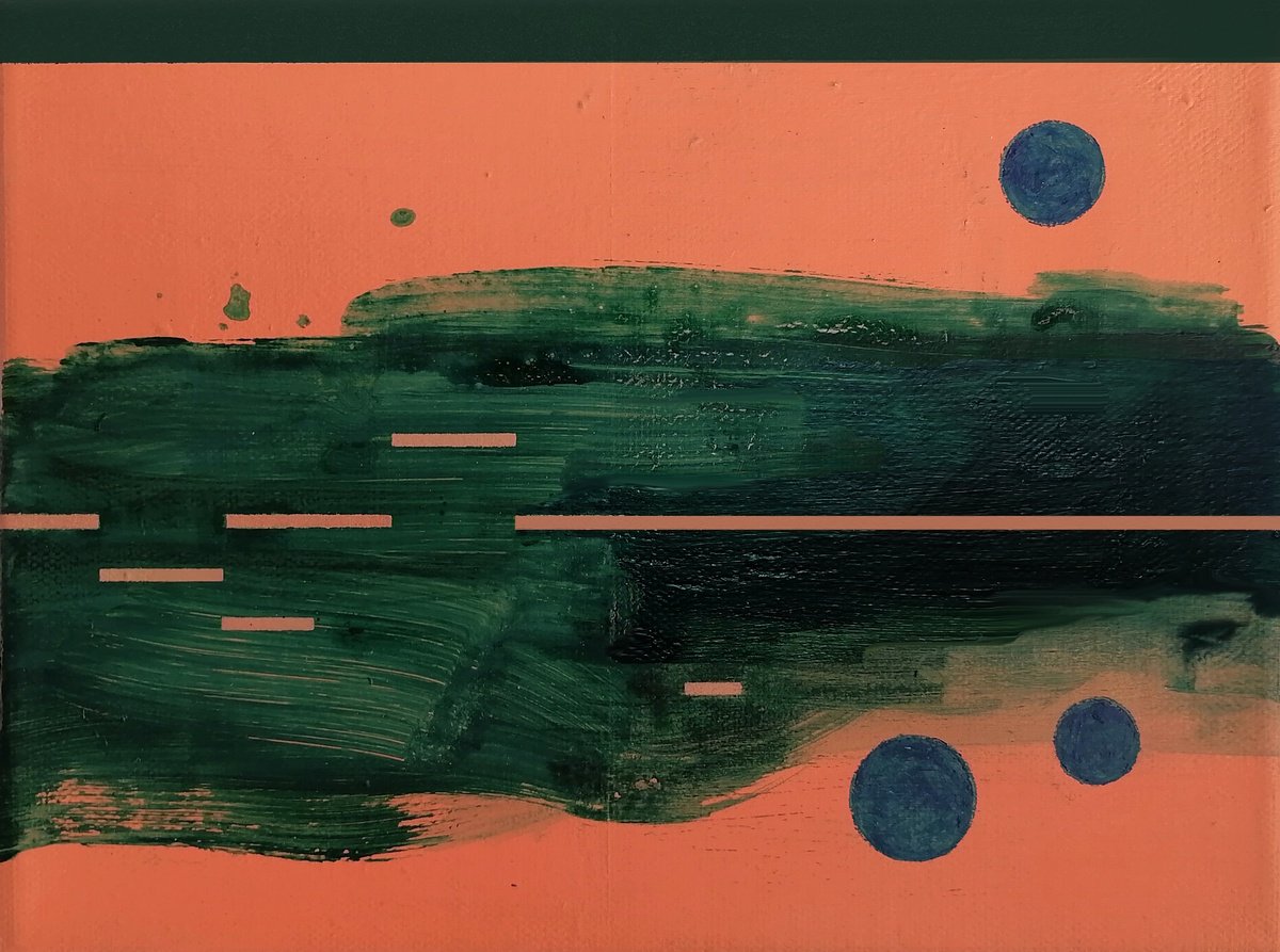 Abstract Painting By Alex Munzone, 9 X 7, Sequences 47, Original Artwork