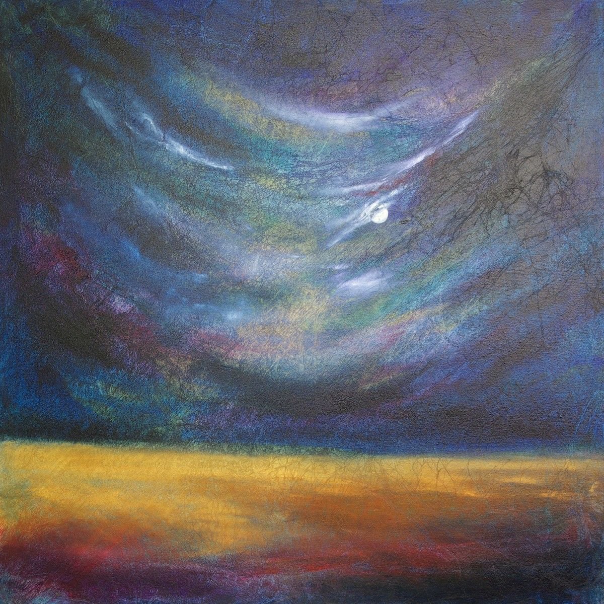Moonlight Aurora, By Oconnart, 41 X 41, Artwork For Sale On Artfinder