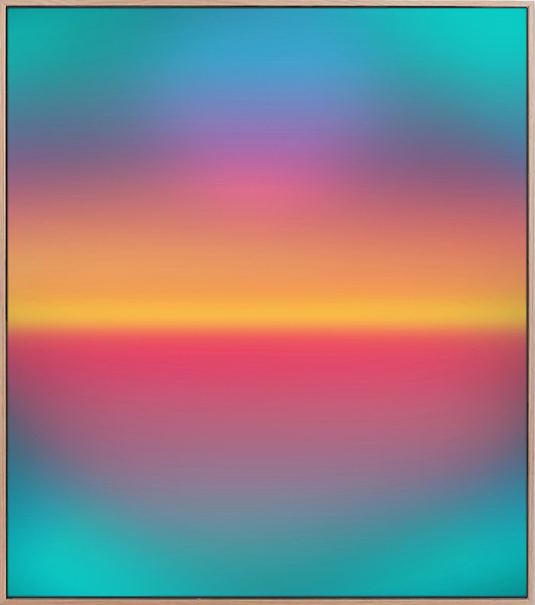 Expressive Landscape Acrylic Painting By Jonas Peres, 30 X 33, Be Here Now, Study 2, Original Artwork