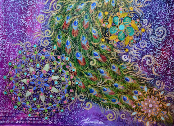 Jewel in the garden, Size: 28'' x 39'' ( 70 x 100 cm ).