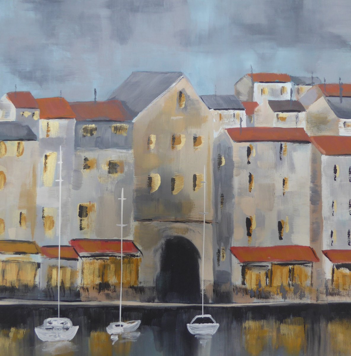 La Rochelle, evening moorings by Elaine Allender