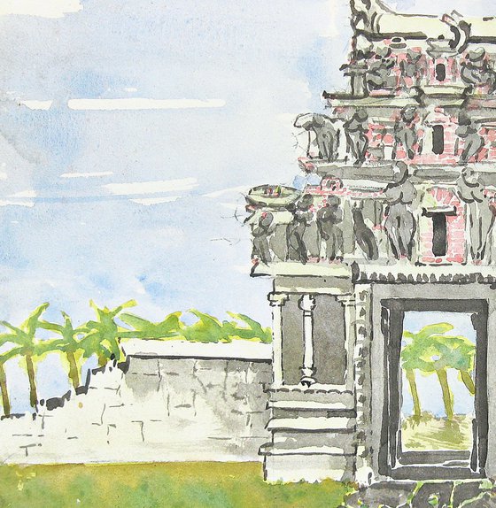 Gopuram, Entranceway at the ruins  Hampi, India