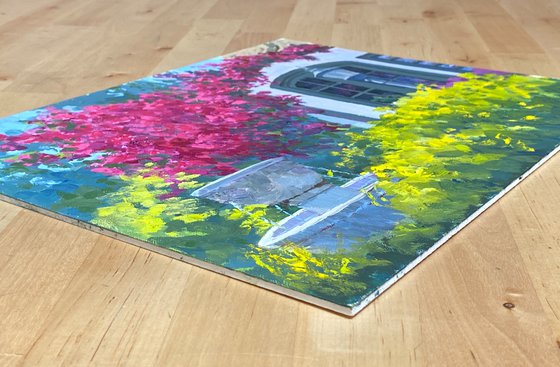 Bougainvillea In Carmel Courtyard