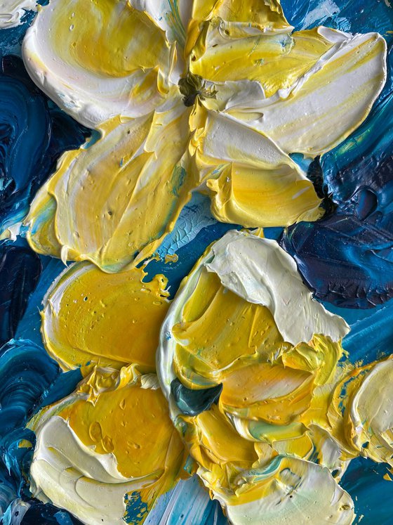 Impasto Frangipani Painting