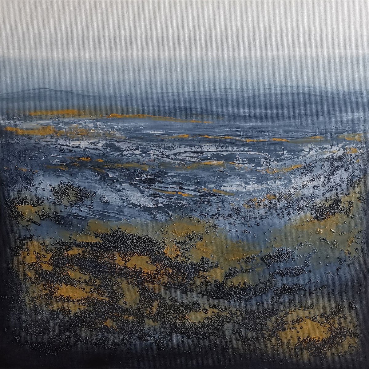 Organic Landscape Oil Painting By Elena Mosurak, 20 X 20, Silence..., Original Artwork