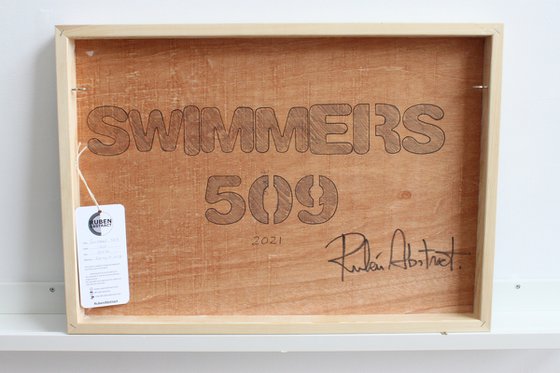 Swimmers 509 in Zuma Beach California waters