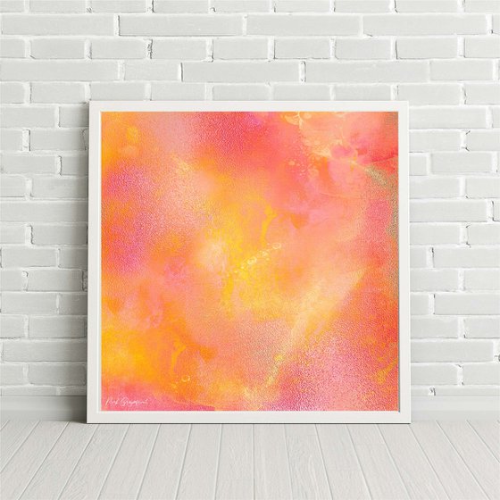 Pink Grapefruit - Orange abstract