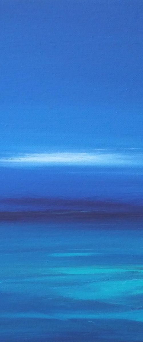 Deep Blue - Great gift for Beach Lovers; Modern Art Office Decor Home Seascape by Mel Graham