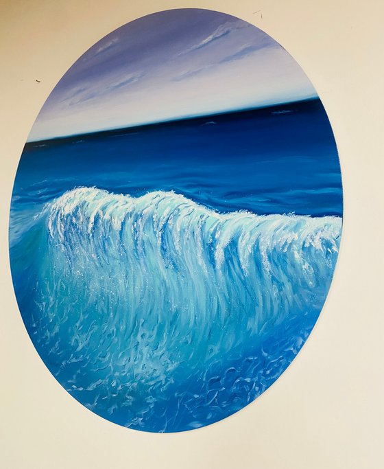 Ocean wave, skyline