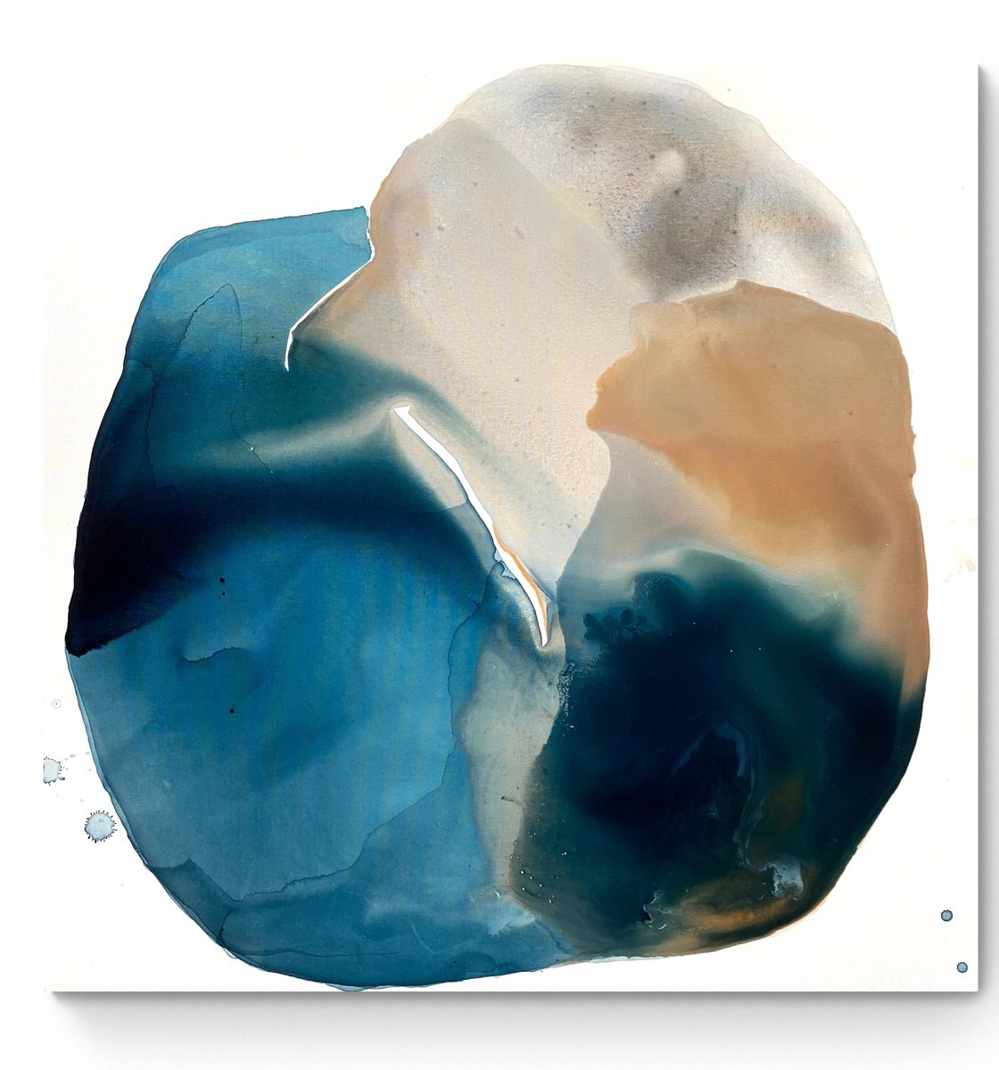 Abstract Painting By Cristina Dalla Valentina, 35 X 35, Inner Space 4, Original Artwork