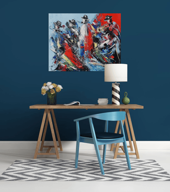 Jazz Band on Canvas