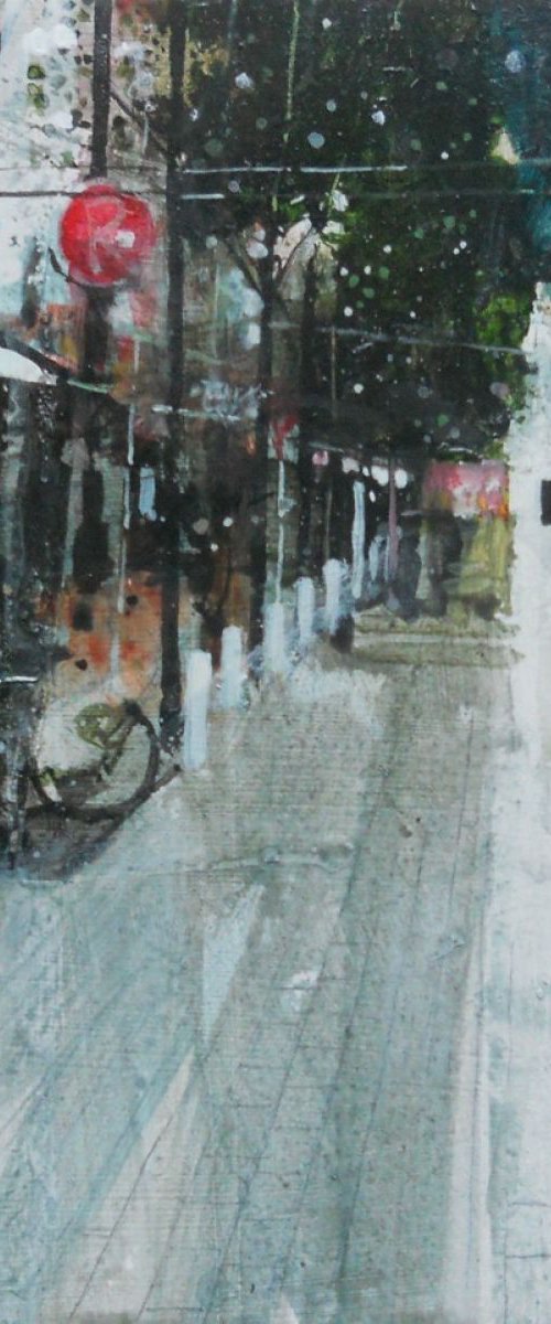 Side street next to The Pompidou Centre by Julian Sutherland-Beatson