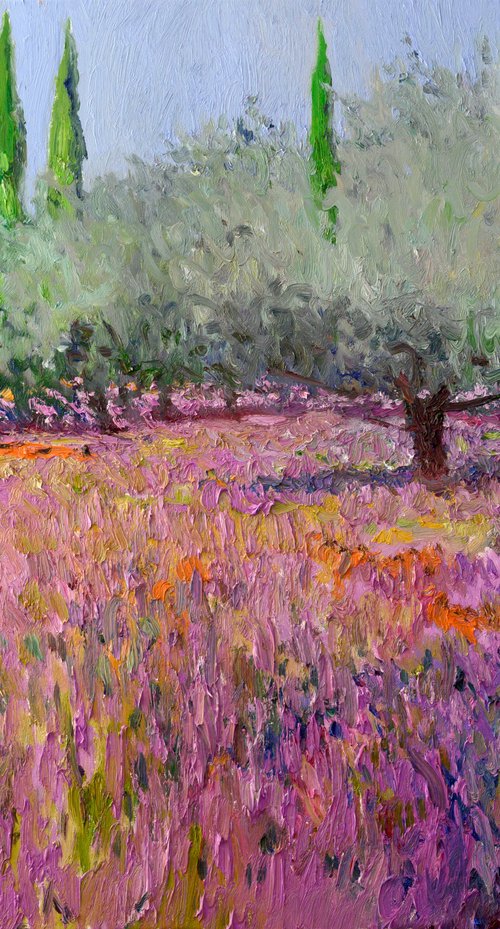 Lavender and Olive Trees by Suren Nersisyan