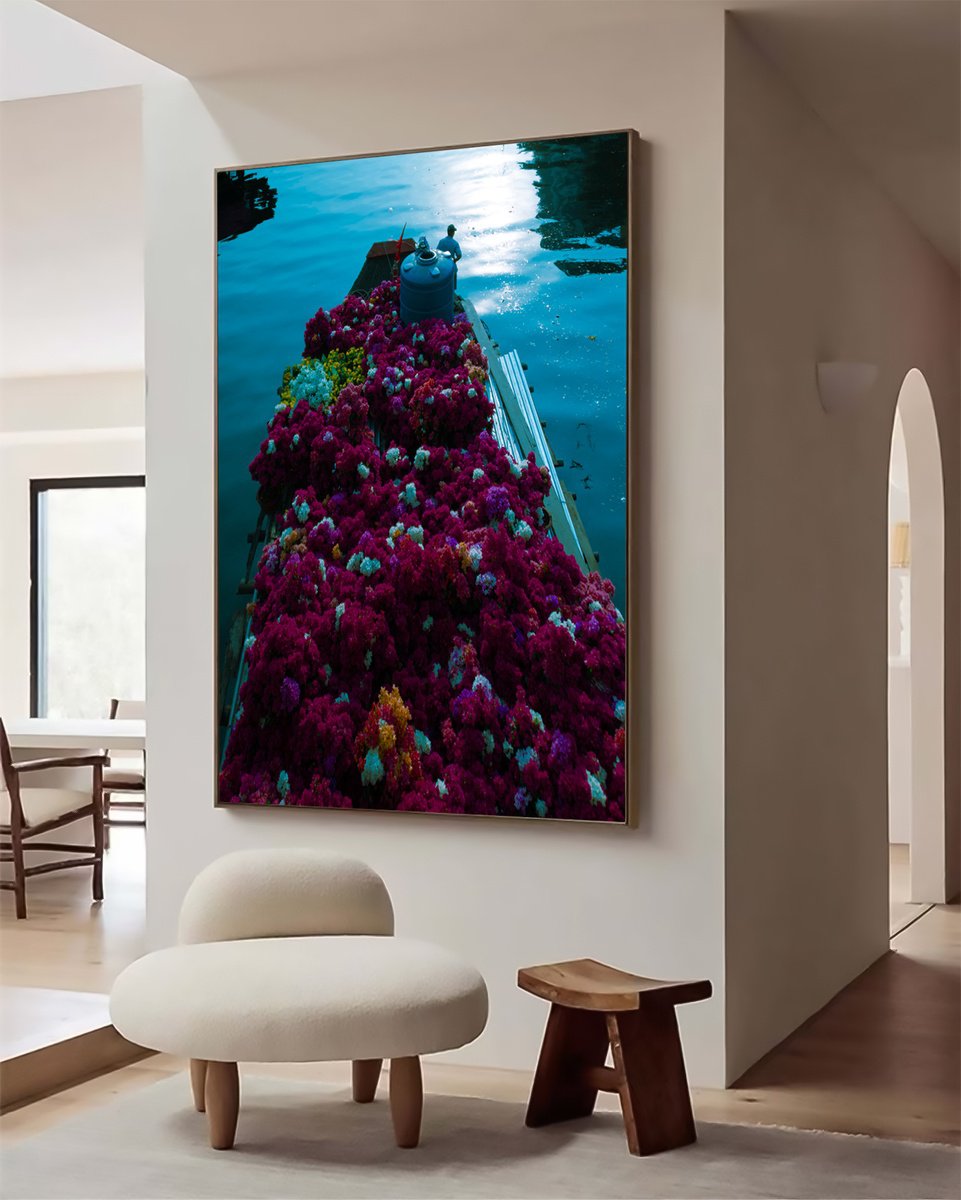 Impressionistic Photograph , The Flower Boat By Serge Horta, 48 X 36, Artwork For Sale On Artfinder