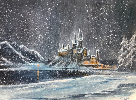 Hogwarts in the snow