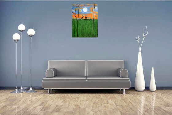 stag wall art