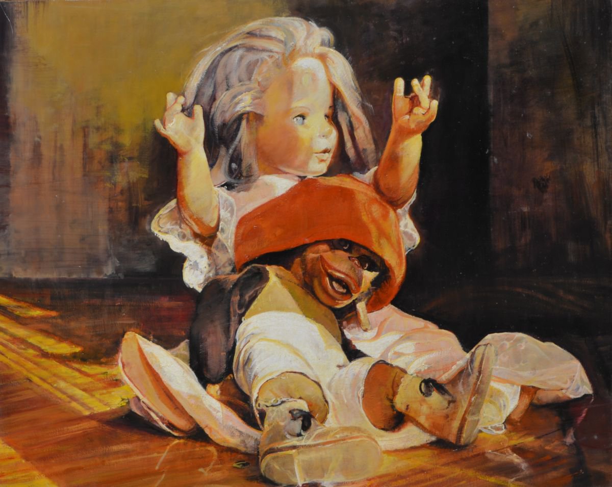 Photorealistic Oil Painting , The Doll By Marco Ortolan, 20 X 16, Artwork For Sale On Artfinder