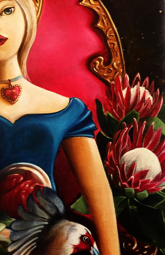Florecita del mio cuor ( Flower of my heart ) Original acrylic on canvas 60 x 90 cm